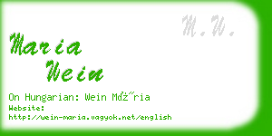 maria wein business card